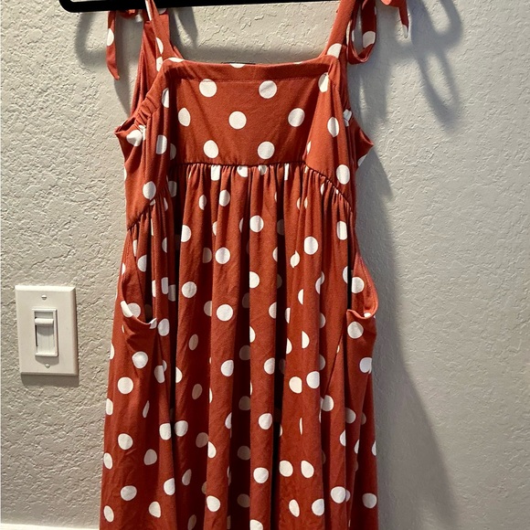 Torrid Rust and White Polka Dot Dress - Picture 3 of 4